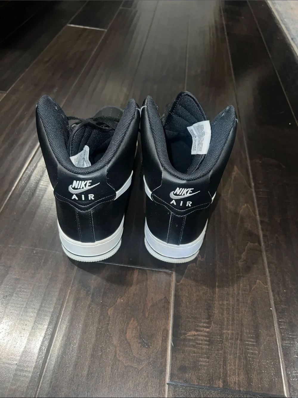 Men’s Nike Air Force 1 High-Top Sneakers in Black and White